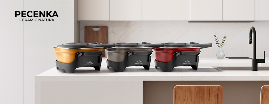 Електричний горщик для запікання ETA Pečenka Ceramic Natura 0133 90053 червоний